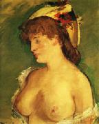 Edouard Manet Blonde Woman with Naked Breasts oil painting artist